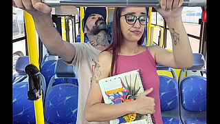 Student being groped by an old man on the bus in public!