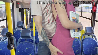 Student being groped by an old man on the bus in public!