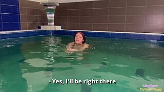 Horny couple fucks hard in a public pool - LikaBusy