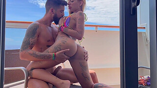 End of the year on Cruzeiro, we fucked on board on our cabin balcony - Kevlyn Santos