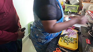 Horny owner jerking dick infront of Bengali maid