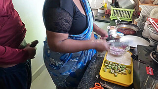 Horny owner jerking dick infront of Bengali maid