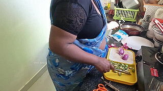 Horny owner jerking dick infront of Bengali maid