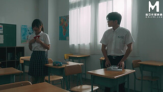 ModelMedia Asia - My girlfriend in college getting fucked by a black guy's huge cock