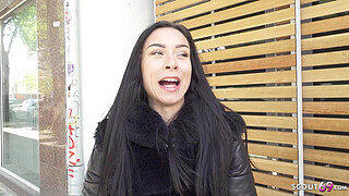 GERMAN SCOUT - Perfect German Latina Teen Caramella del X Pickup for Casting Fuck