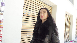 GERMAN SCOUT - Perfect German Latina Teen Caramella del X Pickup for Casting Fuck