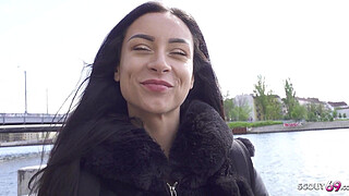 GERMAN SCOUT - Perfect German Latina Teen Caramella del X Pickup for Casting Fuck