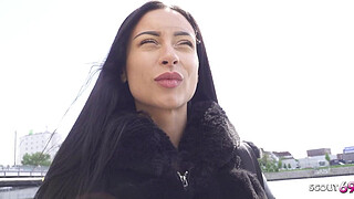 GERMAN SCOUT - Perfect German Latina Teen Caramella del X Pickup for Casting Fuck