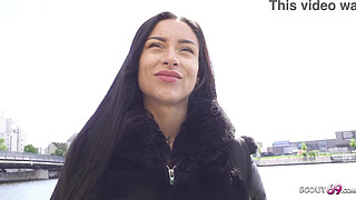 GERMAN SCOUT - Perfect German Latina Teen Caramella del X Pickup for Casting Fuck