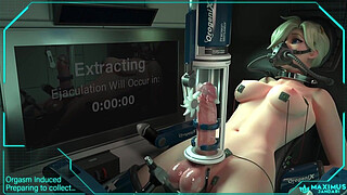 Futanari mercy being milked