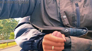 HOTWIFE Safada banged one on the road until she came!!! WE ALMOST GOT CAUGHT / Naughty HOTWIFE jerked off on the road until she cum!! WE ALMOST GOT CAUGHT.