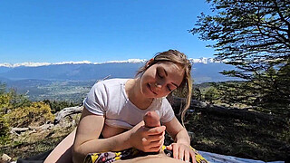 My stepbrother takes me to camp to fuck me and finish me inside.