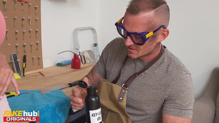 FAKEhub - Super HOT Big Tits blonde has ANAL SEX after soaking her panties