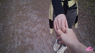 Sexy nymphomaniac in the forest made me cum in her mouth