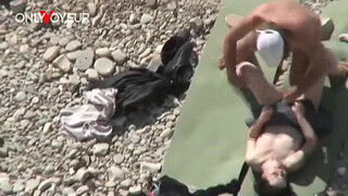 Beach Voyeur. Unashamed nudists having sex on the beach right near others