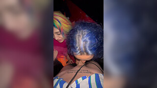 Girls surprised guy and sucked him off on boat