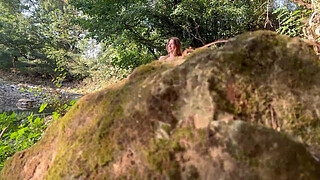 A Beauty With Big Tits Is Masturbating On The River When She Notices A Man Spying On Her And Decides To Let Him Fuck Her In All The Holes