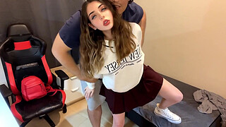 My friend's stepfather convinces me to fuck, I wanted to go to the movies, and I end up fucking a 46-year-old fat guy, (SPEAKING SPANISH) full video