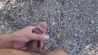 French nudist milf is SHOCKED !!! she caught a real voyeur following her !!!