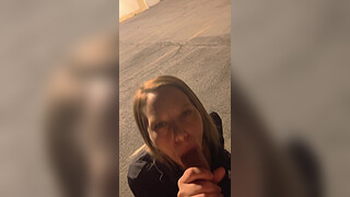 Pretty Slut Sucks My Dick Outside a Bar Then Gets a Big Facial