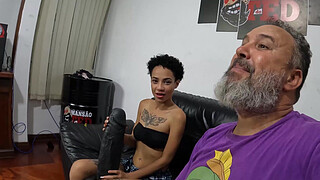 Larinha Small behind the scenes at Ted's mansion