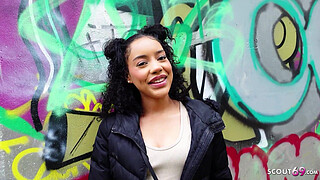 GERMAN SCOUT - Tiny Brown PAWG Girl Dilara Baby Fucked Rough at the First Date