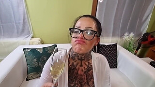 Inked Big Boobs MILF Ashley CumStar TOTALLY DESTROYED, Big Ass Gape, DP with toy, Piss drinking, Spit, on face Face Slap, Rimming, Cum Swallow