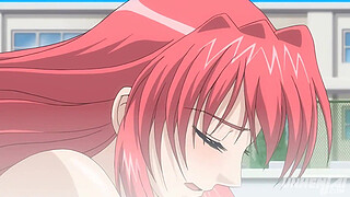 Hentai - Step Sister and Step Brother Almost Caught Fucking in the Pool