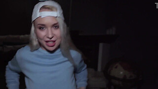 Public Agent Blonde Pizza Delivery girl with BIG NATURAL BOOBS gets her wet pussy filled