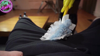 German Petite Maid TinyEmily seduce to POV Creampie Fuck by her Boss