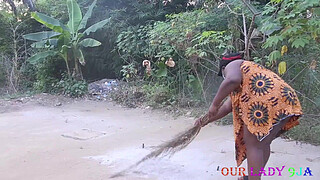 Bbw big Ass African Woman got fucked Hardcore outdoor by BBC local man