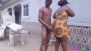 Bbw big Ass African Woman got fucked Hardcore outdoor by BBC local man