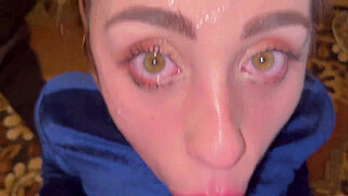 Amazing intense Facefuck finishing with Throatpie