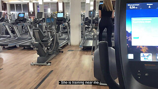 Gym beauty accepts my invite to bathroom sex