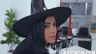 Stepmoms Witchy Seduction: Venus and Juan's Halloween Hookup