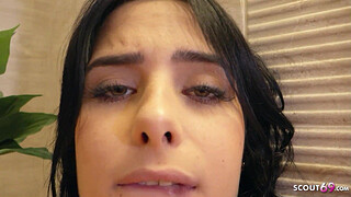 Curvy Tiny Girl Maria Wars with Saggy Tits at real Private Fuck with Big Dick Guy