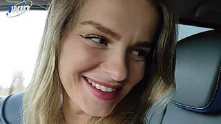 The trip ended with a big cumshot on my pussy. Part 2