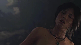 Lara goes Primal - Nude Lara All Cutscenes Movie Part 1