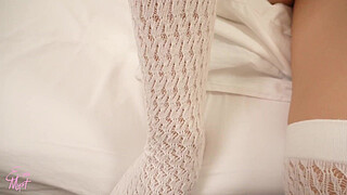 Virgin stepsister Eva Myst: pls, rub your cock on my hairy pussy, but NO PENETRATION (or just the tip!)