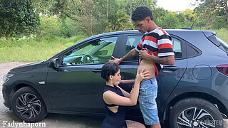 hot ass fucks with uber in abandoned place