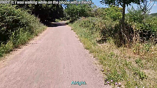 Milf with big tits sucks an unknown guy at the public park and she receives a huge facial - ENG SUB