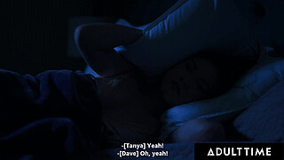 ADULT TIME - Innocent Lulu Chu CAUGHT AND DOUBLE TEAMED By Roommate And His GF In Dream Threesome