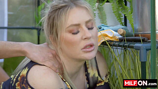 Big ass blondie with amazing big natural tits fucked in her garden - Jenna Starr, Diego Perez