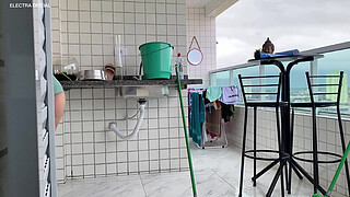 I called this maid to clean my house, and she looked like this to me, I got very horny