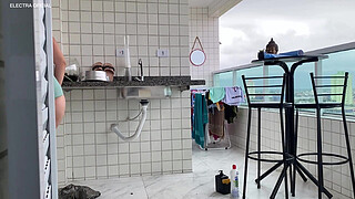 I called this maid to clean my house, and she looked like this to me, I got very horny