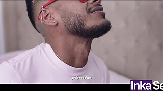 My God! Black milf with big tits and huge ass fucks gay couple for valentine's day