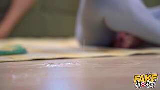 Fake Hostel - teeny babe handles two big cocks for the first time in her tight pussy for threesome