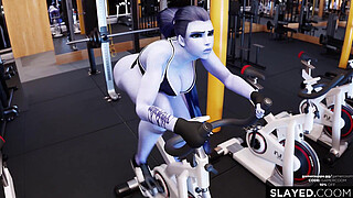 A black Destroys Widowmaker's Womb without Mercy