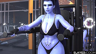 A black Destroys Widowmaker's Womb without Mercy