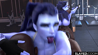 A black Destroys Widowmaker's Womb without Mercy